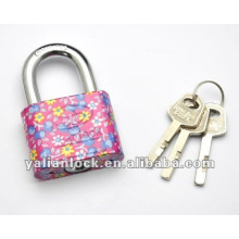 color painted security padlock